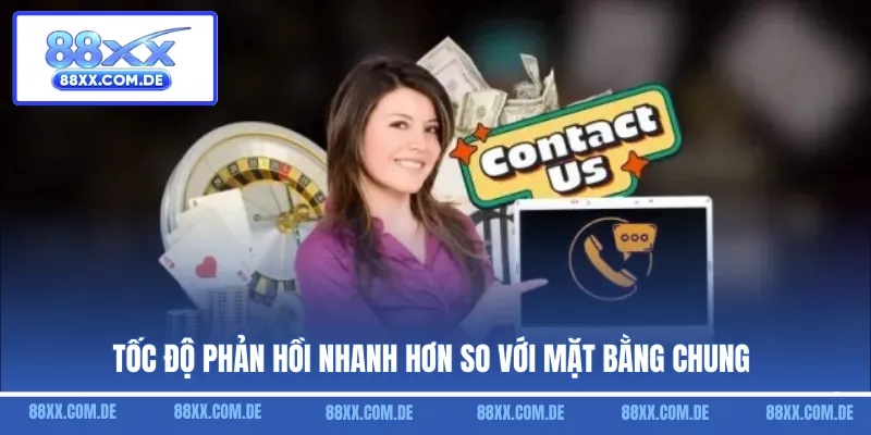 Tốc độ phản hồi nhanh hơn so với mặt bằng chung